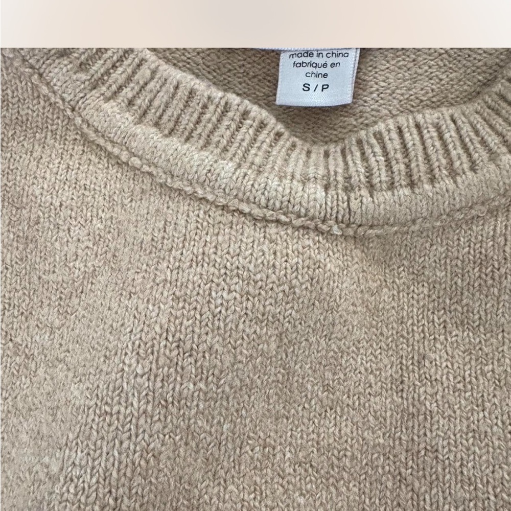 Women's Tan Sweater with Black Dog Design - Picture 2 of 4